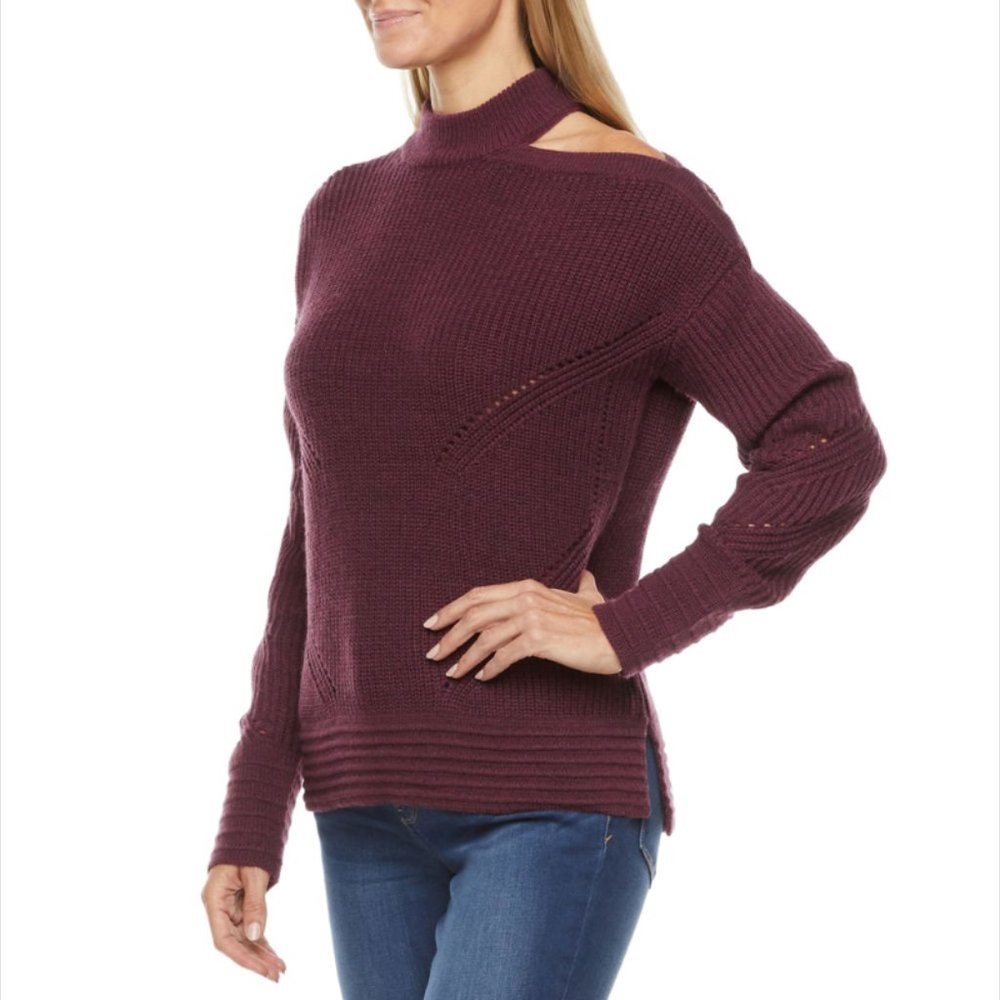 Worthington Women's High Neck Long Sleeve Pullover Sweater ( M )